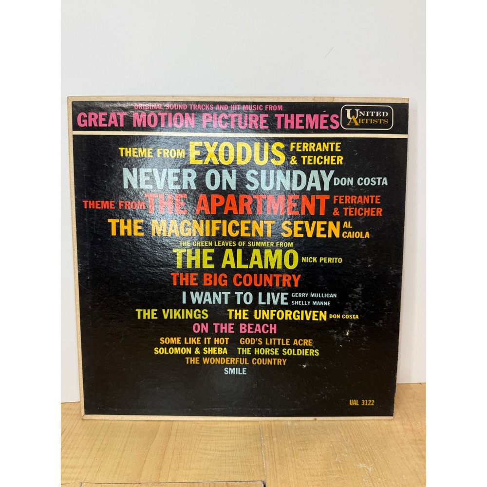 Great Motion Picture Themes Vinyl LP United Artists UAL 3122 Exodus 1960 Mono